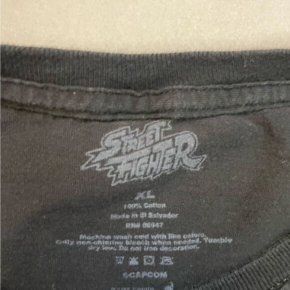 Street Fighter Graphic T-shirt Men XL Black Short Sleeve - Picture 4 of 5
